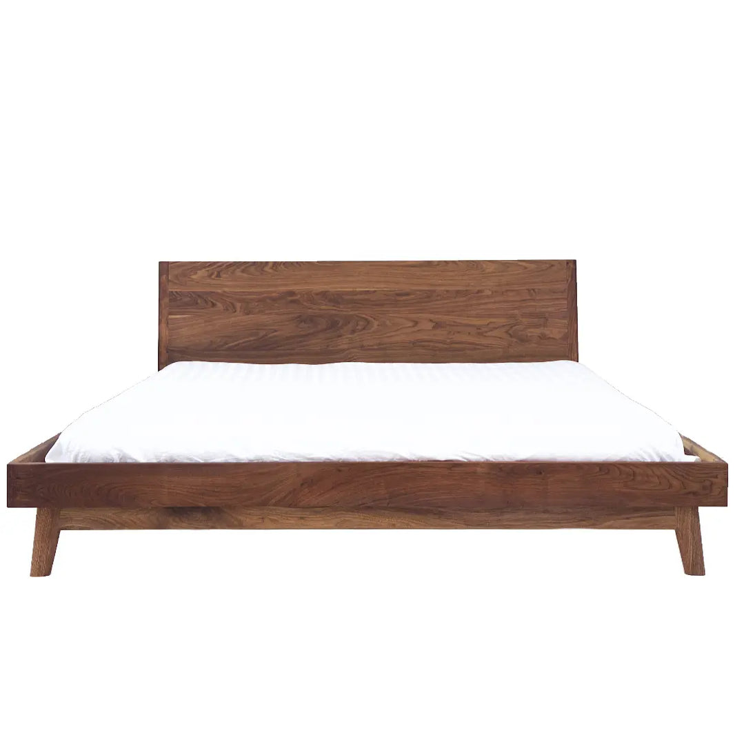 Redefine Your Space with The Bosco Walnut Mid Century Bed