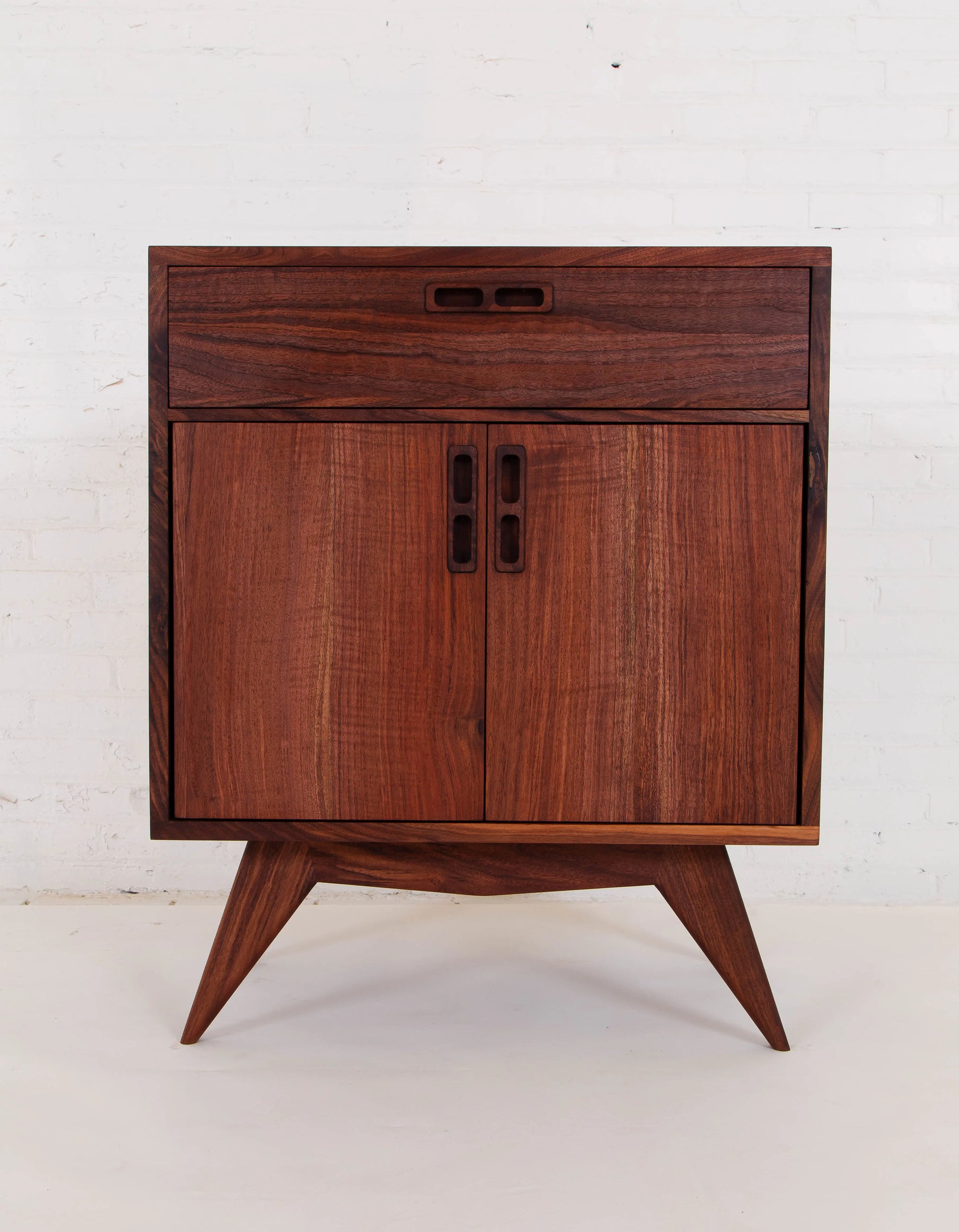Mid Century Modern Bar Cabinet featuring retro-inspired design elements