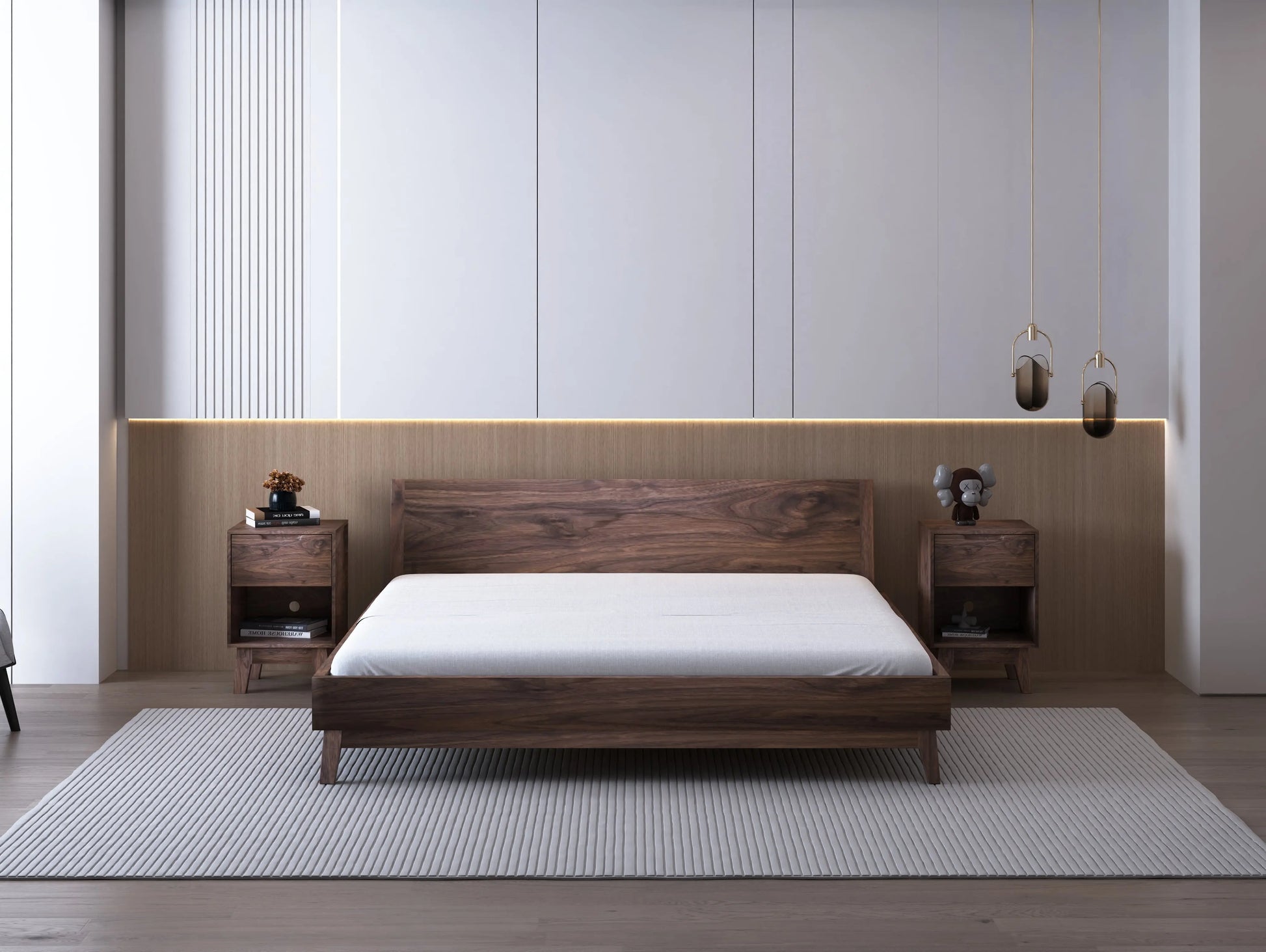 The Bosco: Walnut Mid Century Modern Bed Moderncre8ve