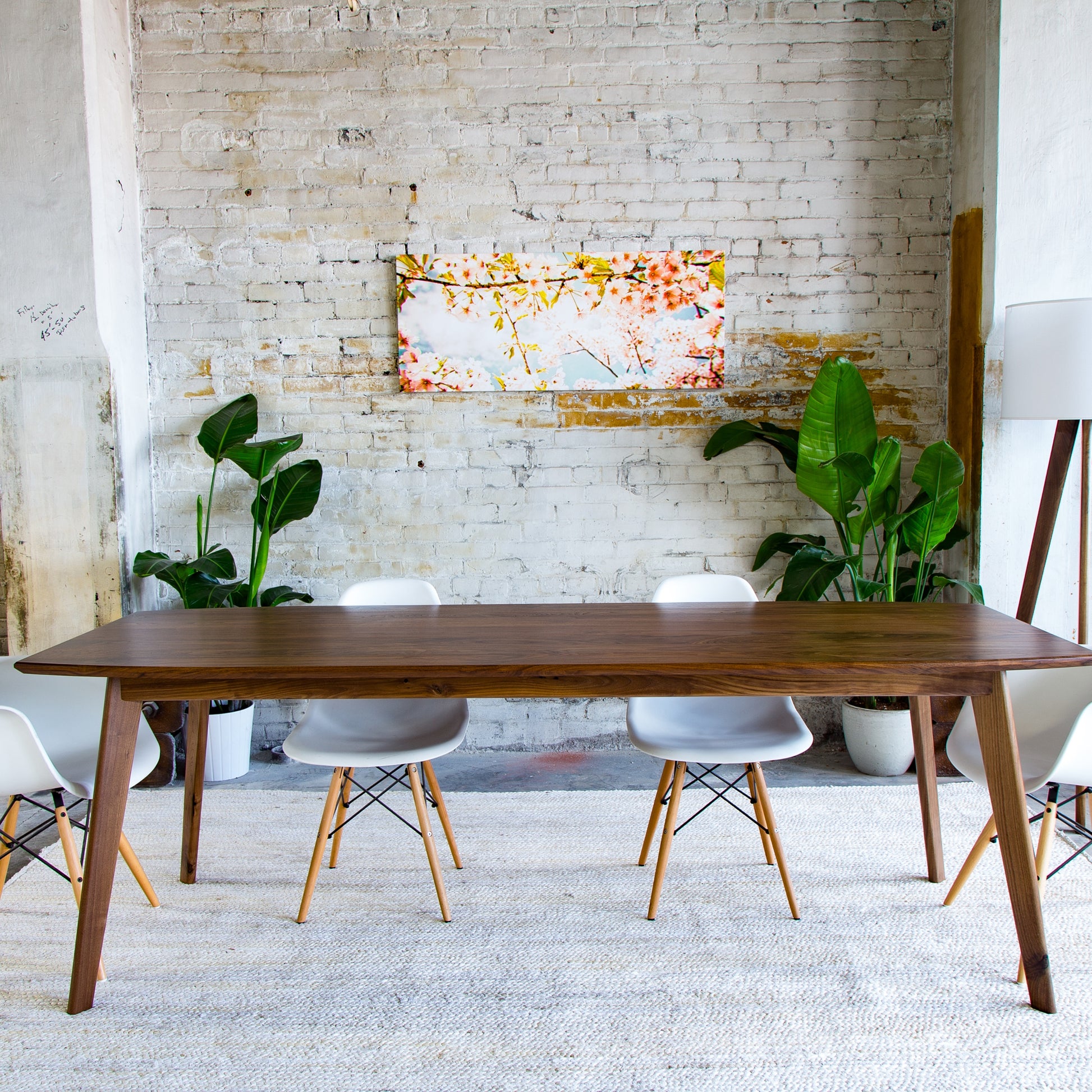 Danish Modern Dining Table in Solid walnut, 90 x 34 x 30, handmade in Ohio