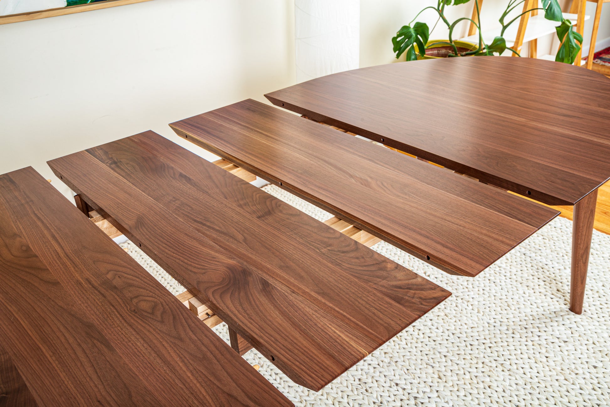 Contemporary Oval Dining Table in Walnut