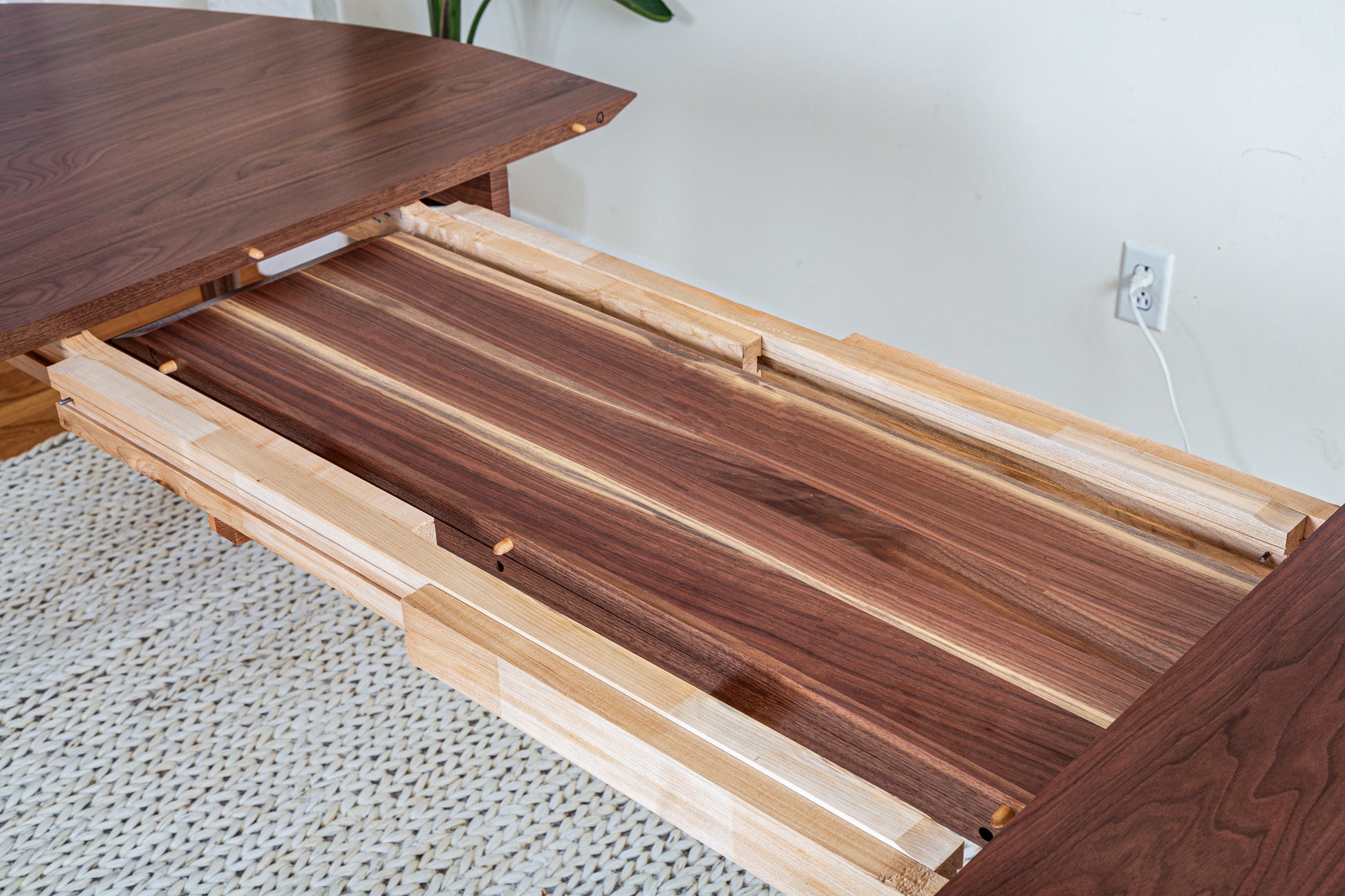 Custom Made Oval Walnut Dining Table