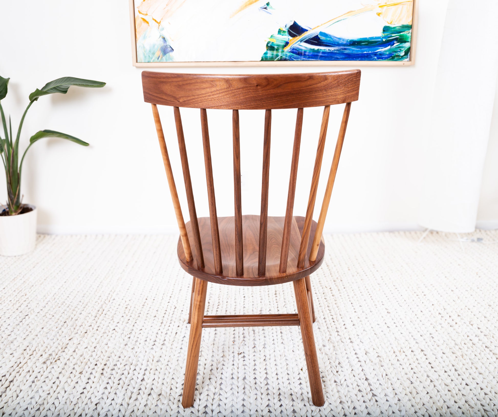 Handmade wooden dining room chairs