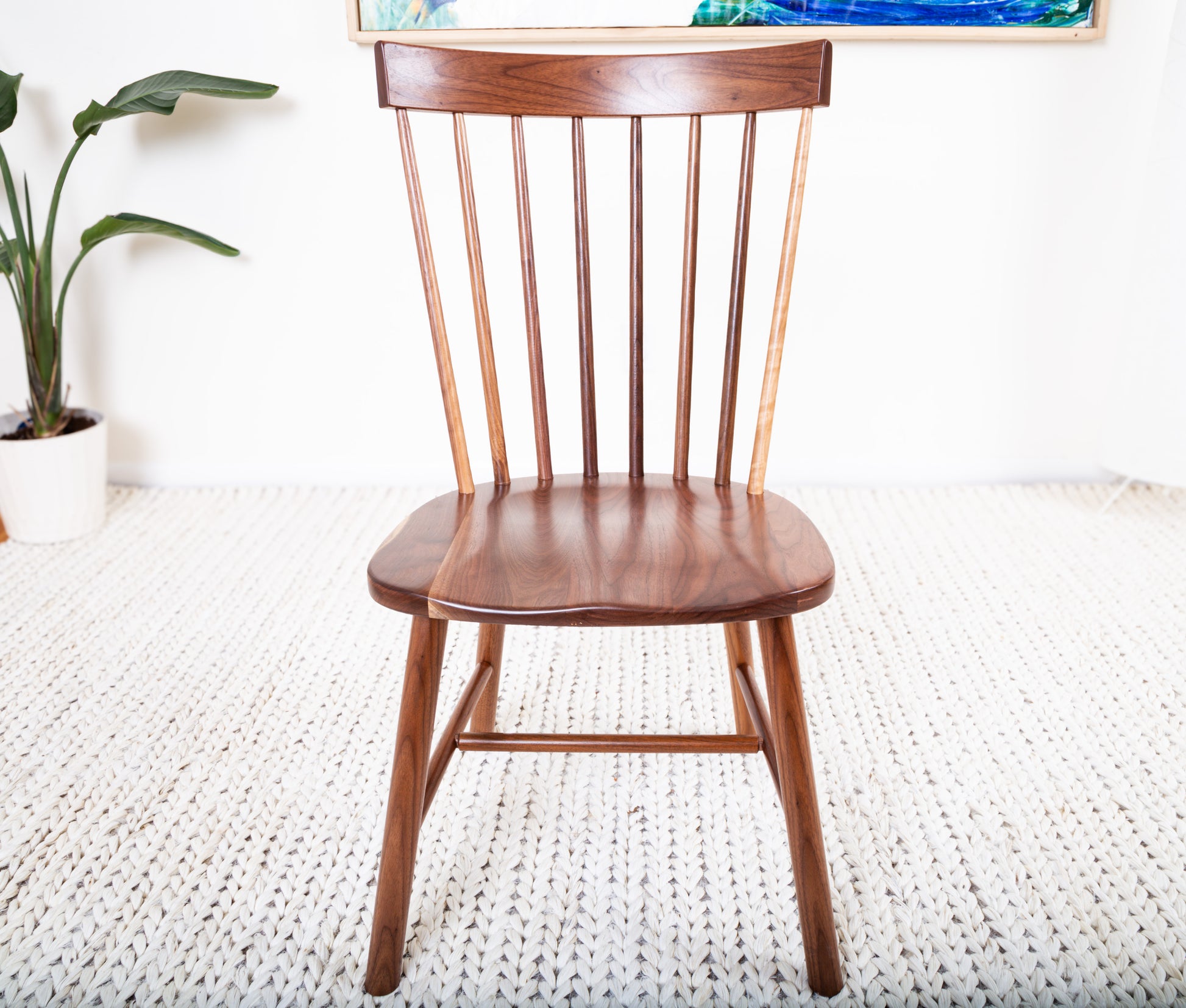 Amish handcrafted wooden dining table chairs