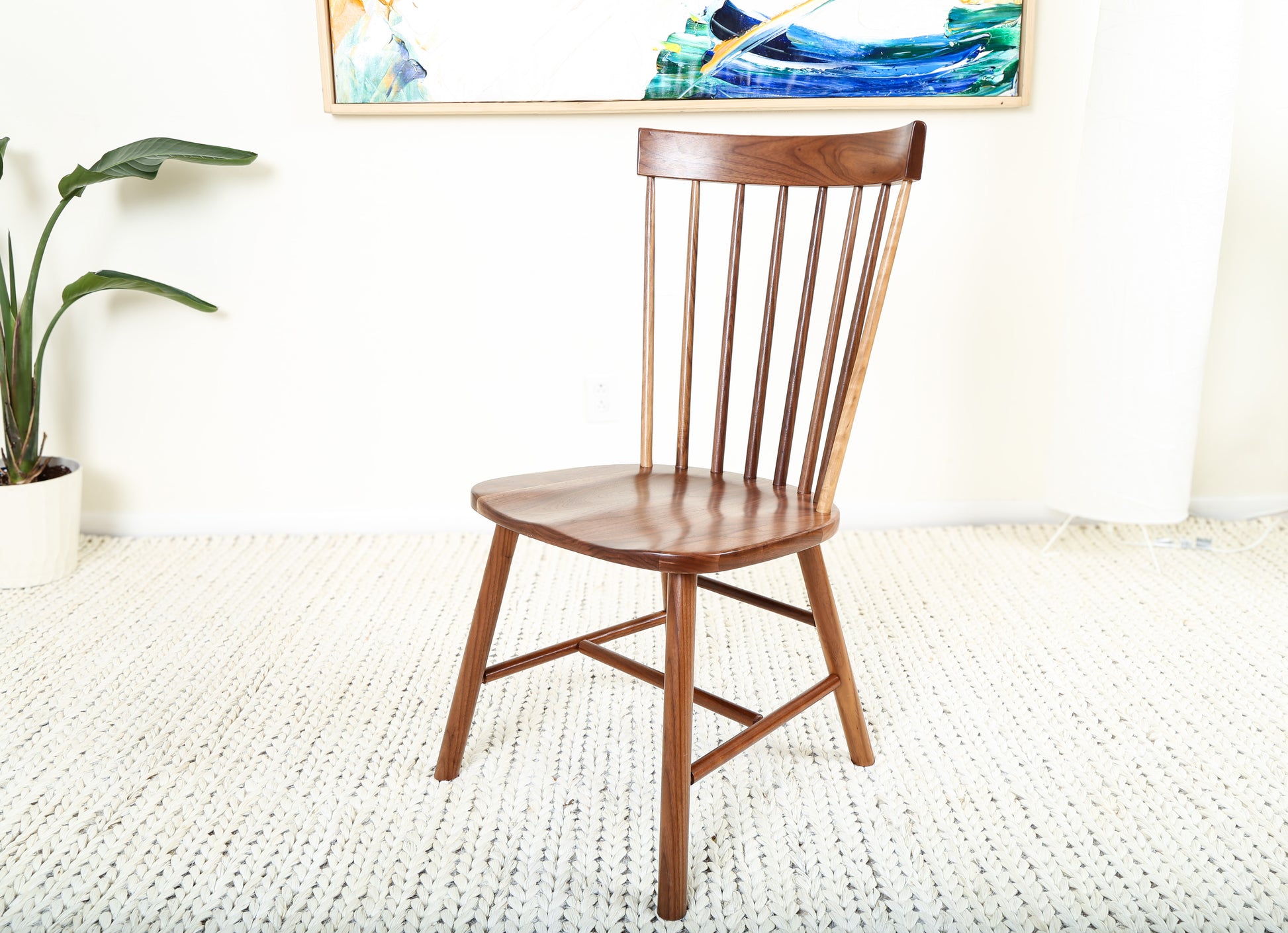 Wooden chair for dining table made by Amish craftsmen