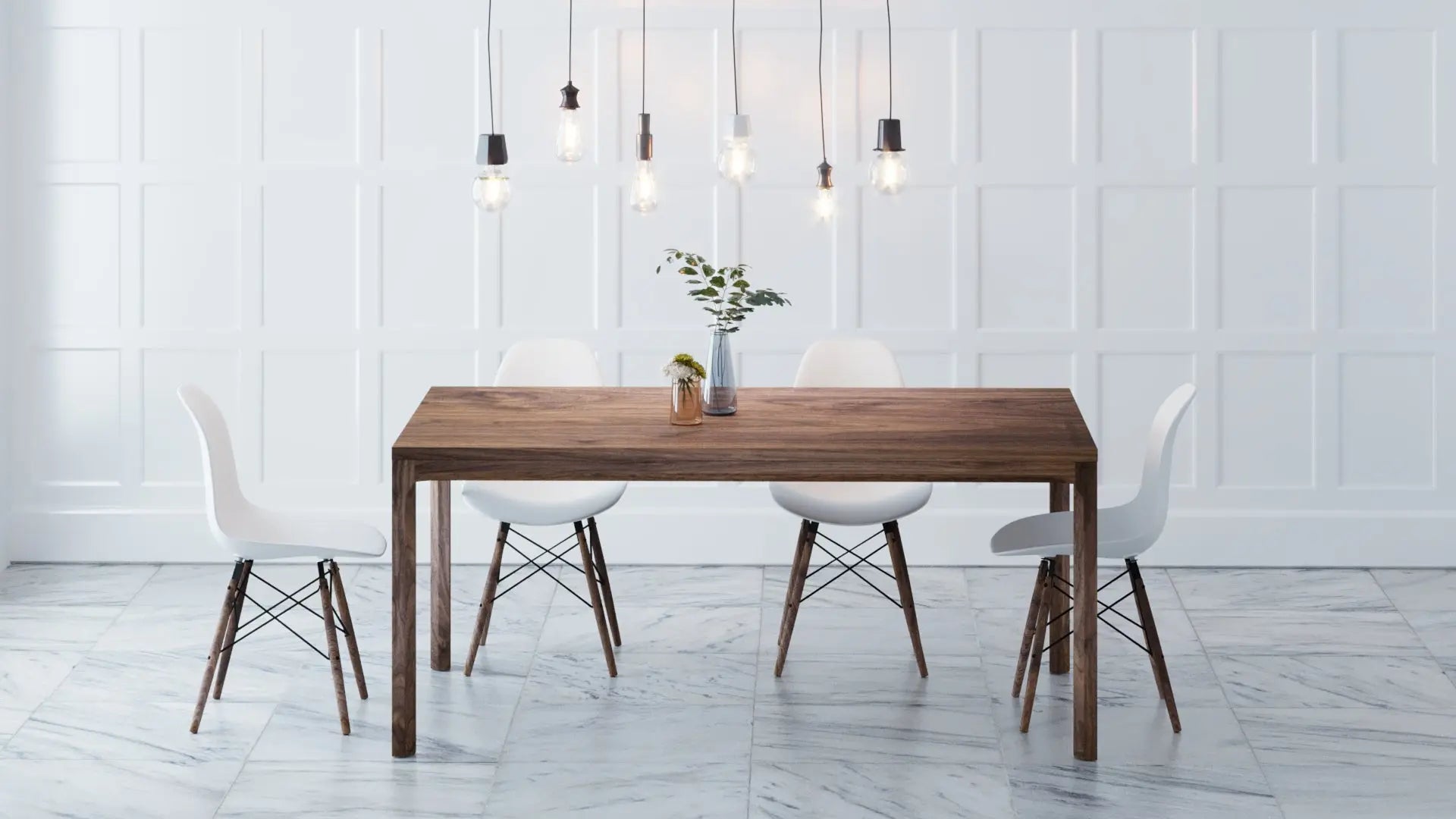 Rustic Minimalist Wooden Extendable Dining Table