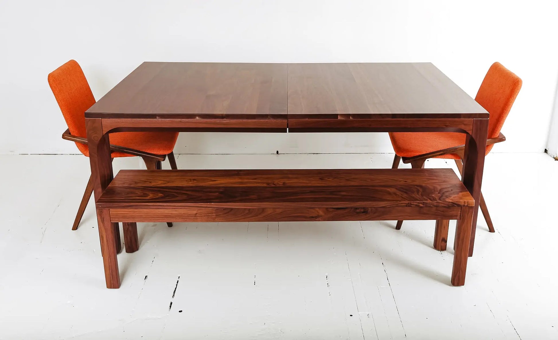 Convertible Parsons Wooden Dining Table, Danish Modern Style
