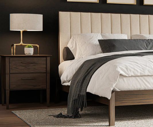 The Serenity, Scandi Upholstered Modern Handmade Bed Moderncre8ve