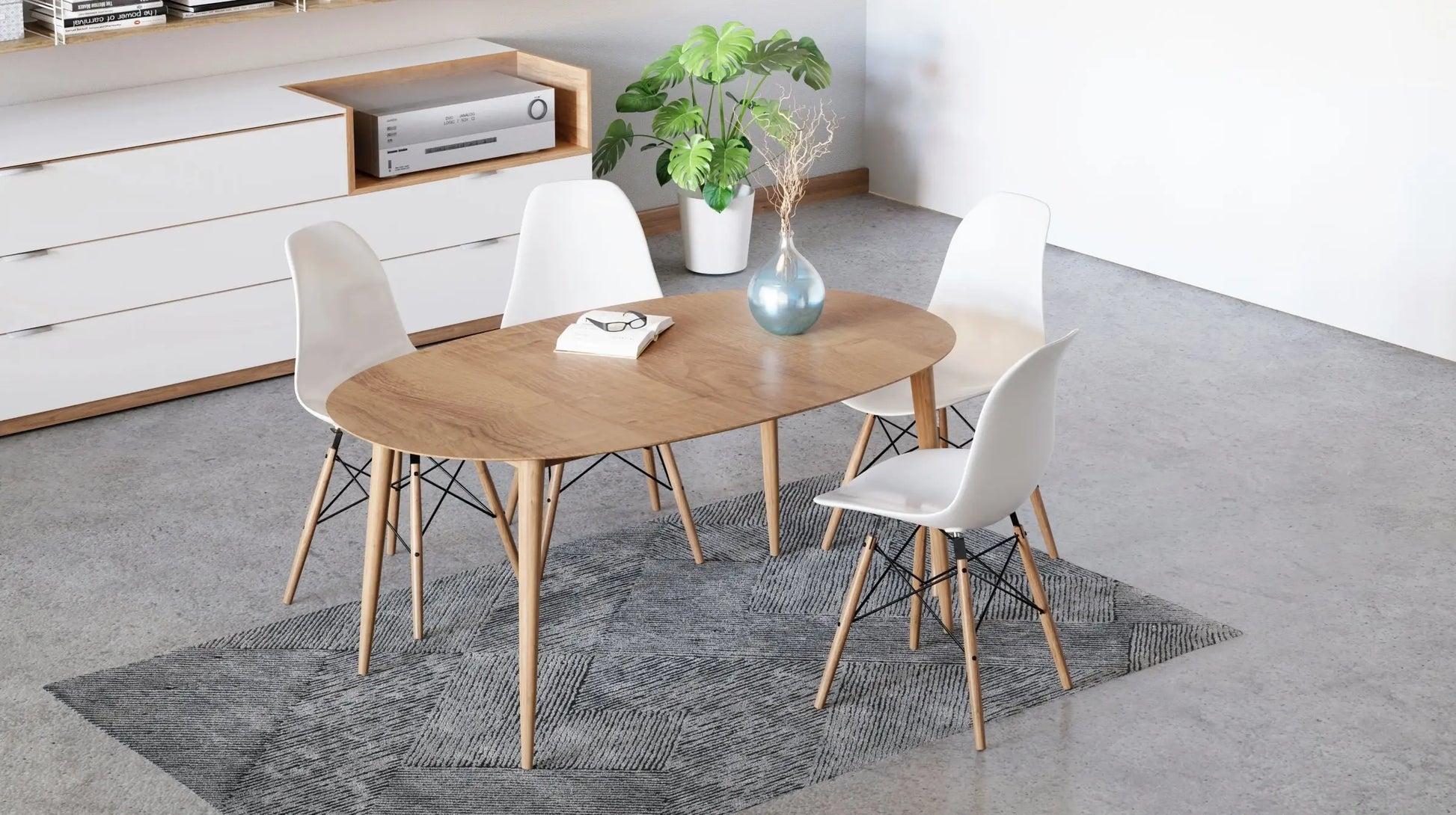 The Vista - Mid century Modern Dining Table, Extendable dining table Moderncre8ve