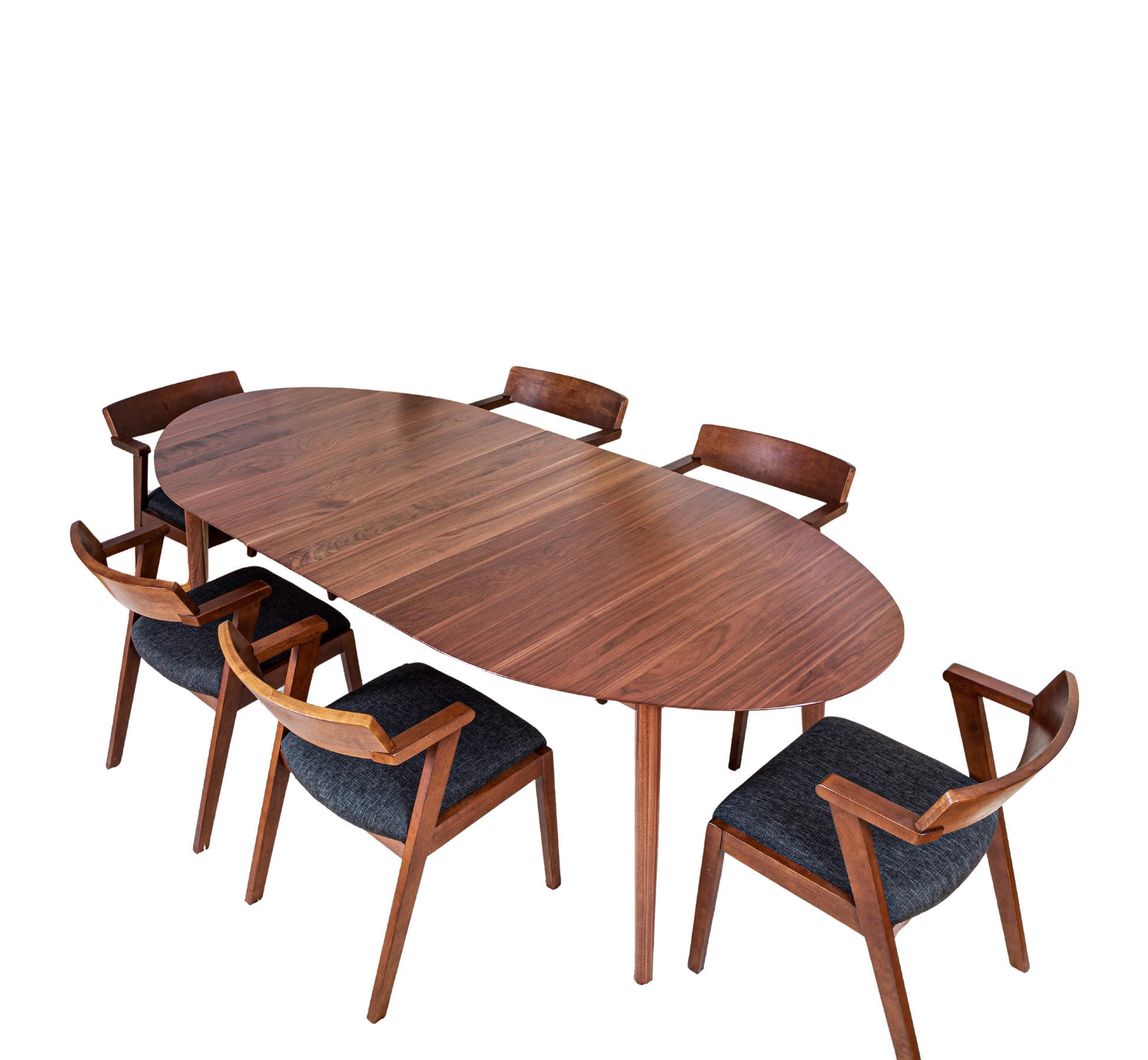 Scandinavian Dining Table Extendable Dining Table - background removed product photo