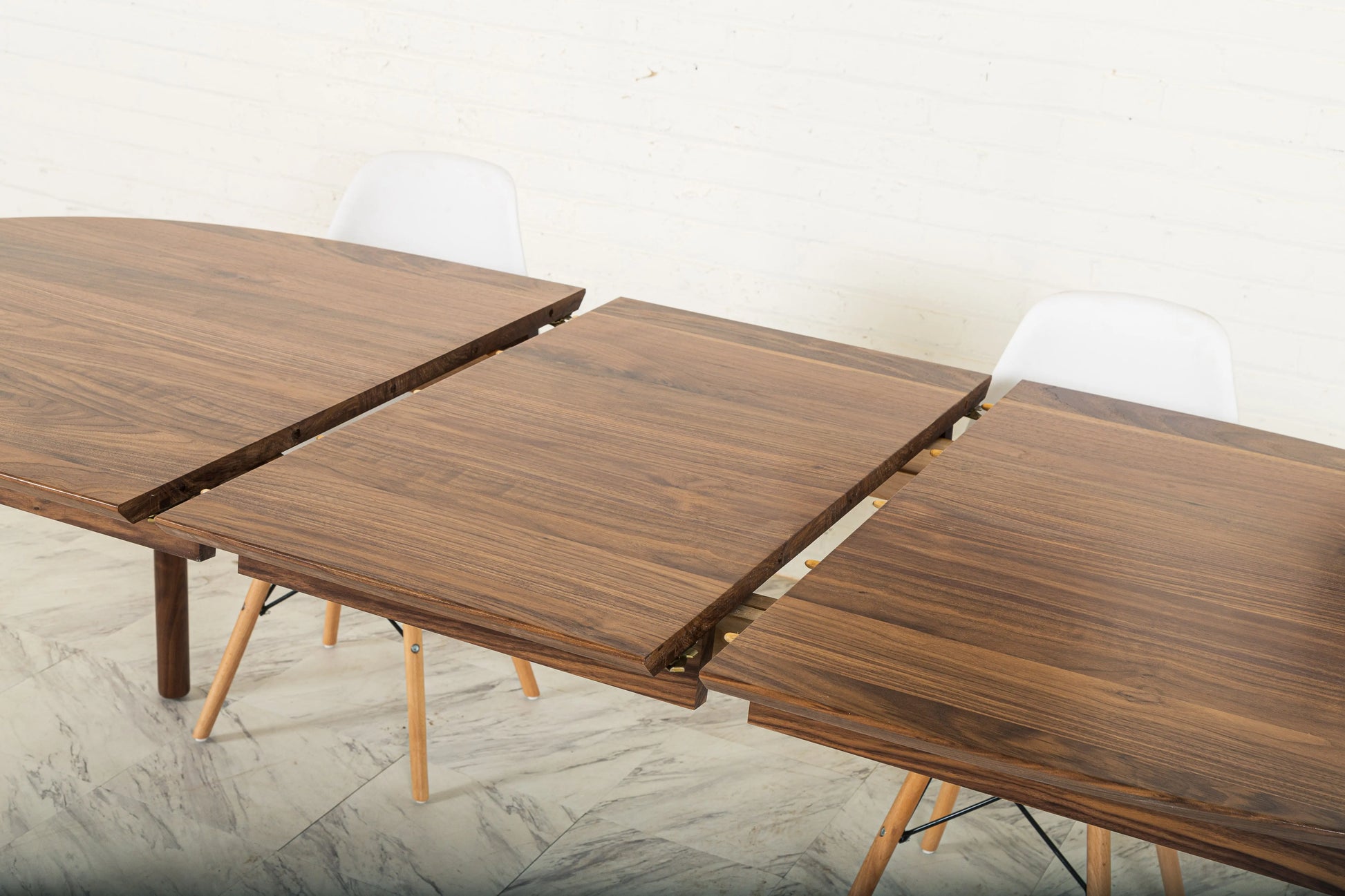 Walnut Extendable Oval Dining Table "The Payne"- In Stock Moderncre8ve