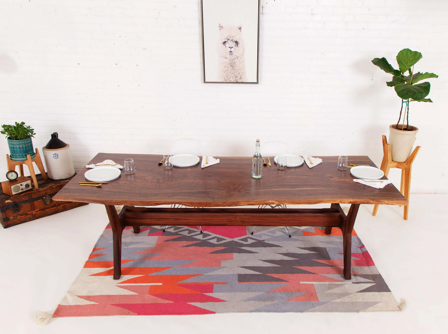 The Glenbrook, Claro Walnut Live Edge Dining Table