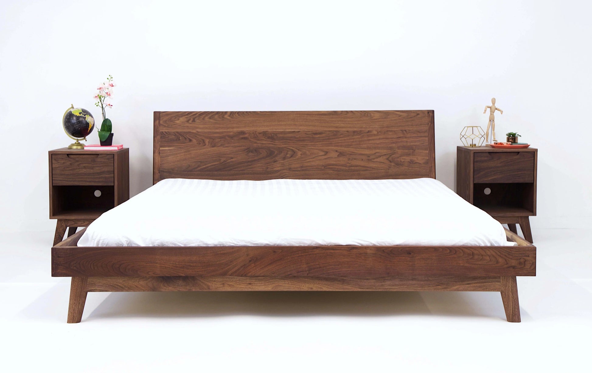 Walnut Dream: The Bosco Mid Century Modern Handcrafted Bed