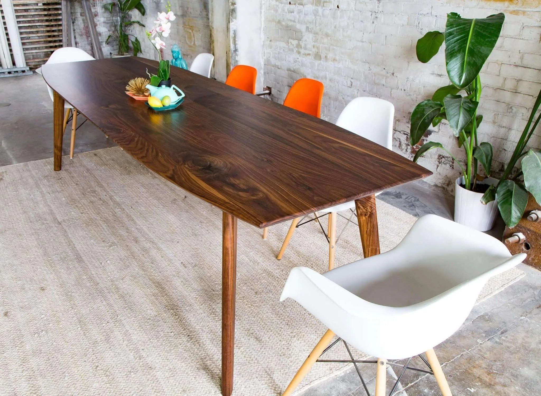 Skandi walnut deals dining table