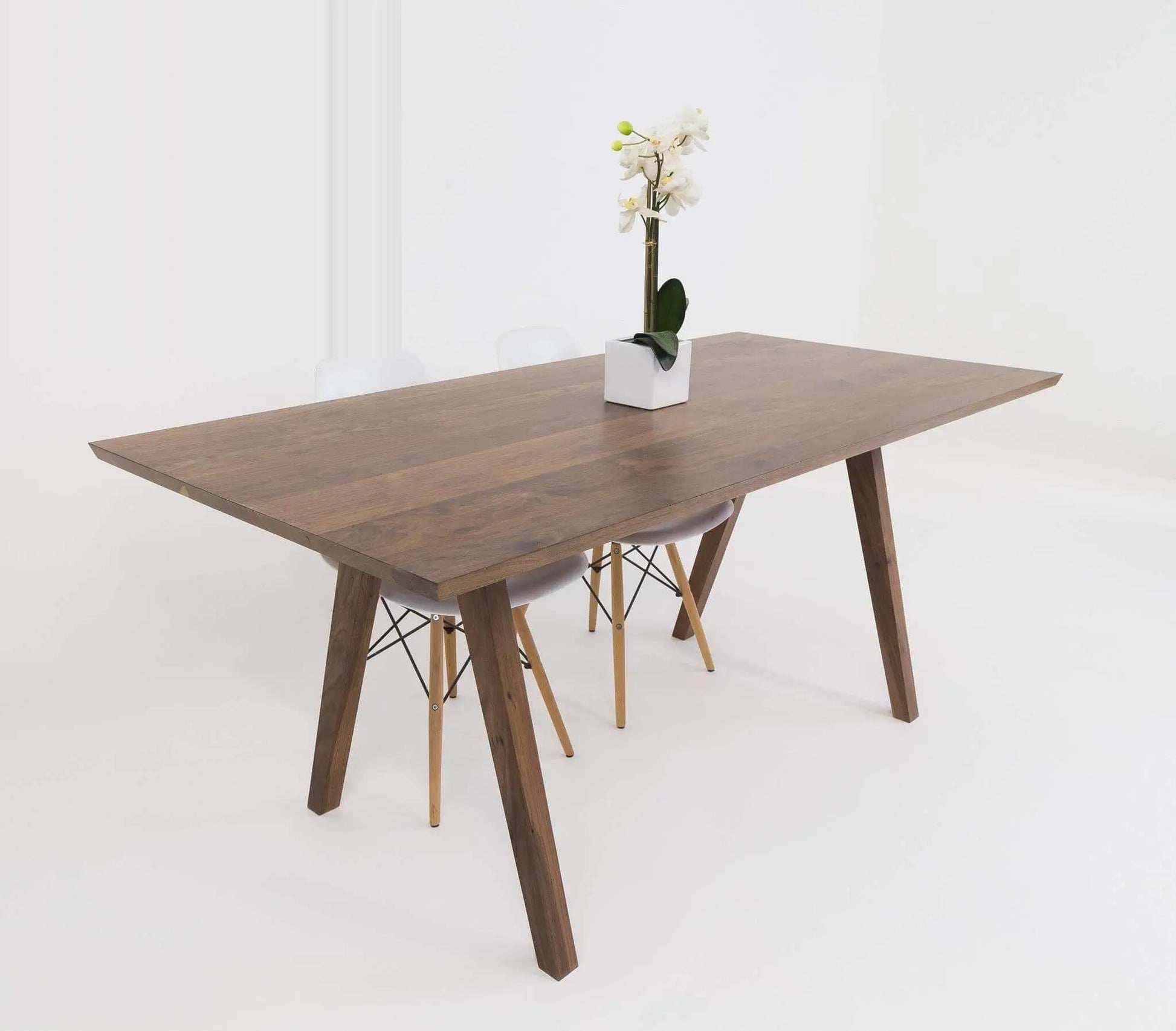 Artistic angle of the Sputnik Scandinavian Modern Dining Table, highlighting its design
